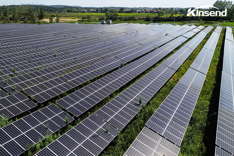 solar panels on the ground